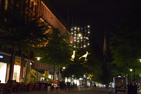 Winterbeleuchtung Mönckebergstraße (andere Perspektive)